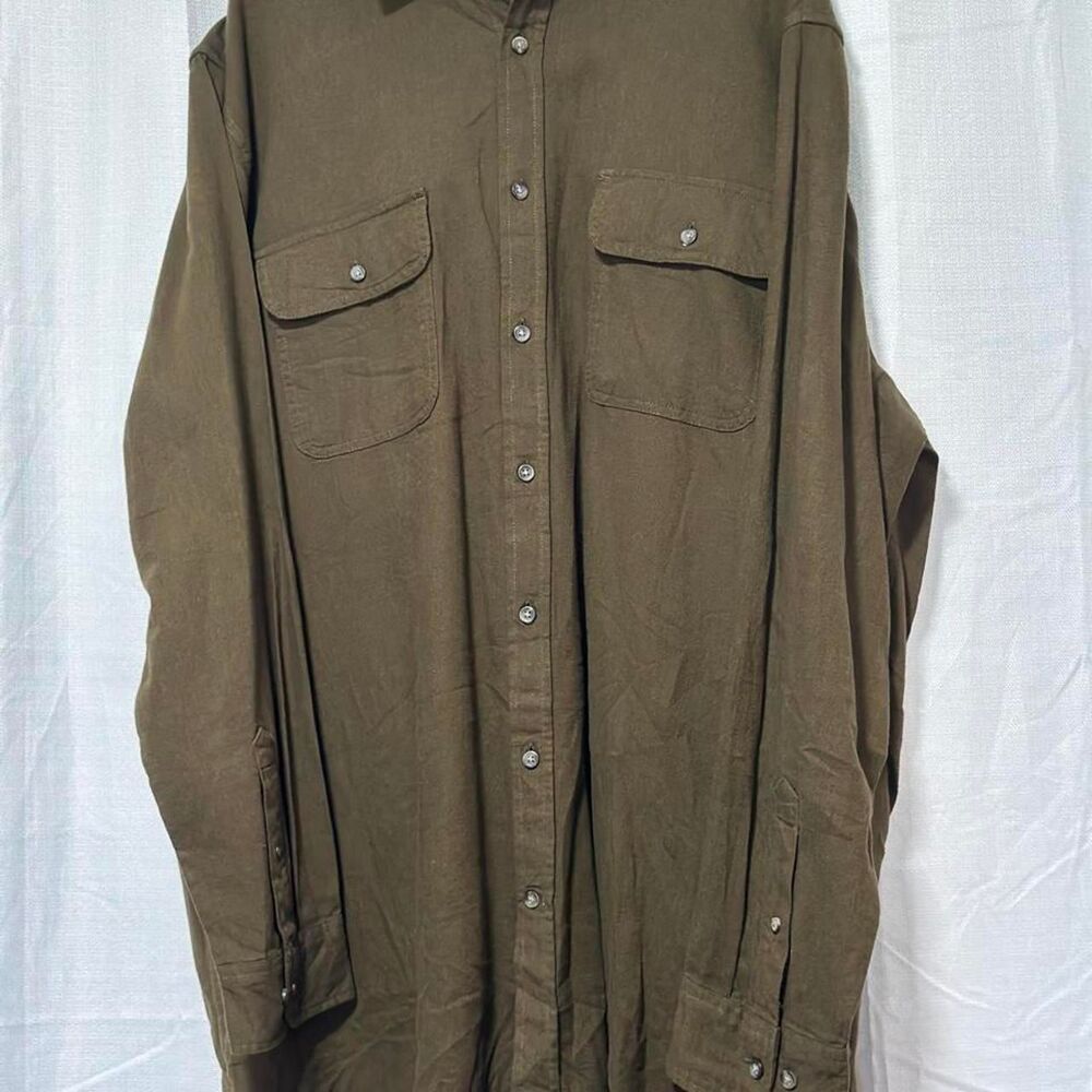Mutual-weave Men's Khaki and Green Shirt